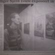 Artikel Koerier: Vrijwilliger Sjerd Teule exposeert in het jongerencentrum Sfinks Heerenveen 1998.